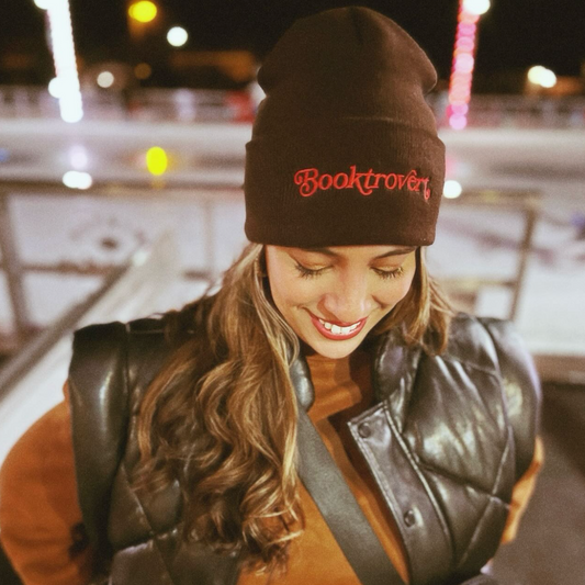 BOOKTROVERT BROWN CUFFED BEANIE