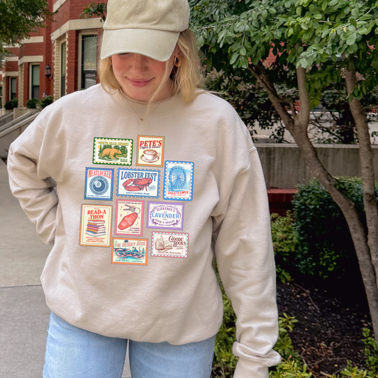 BOOK STAMP CREWNECK