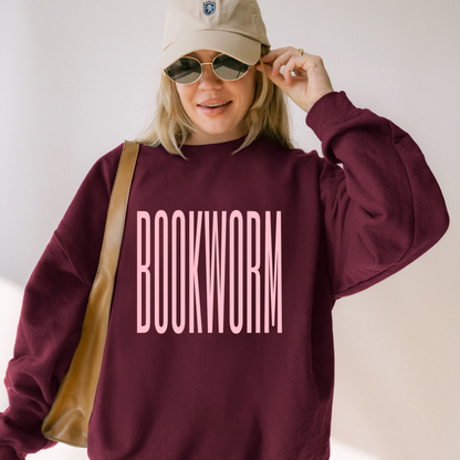 MAROON BOOKWORM CREWNECK
