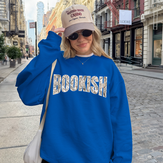BOOKISH CAMO CREWNECK