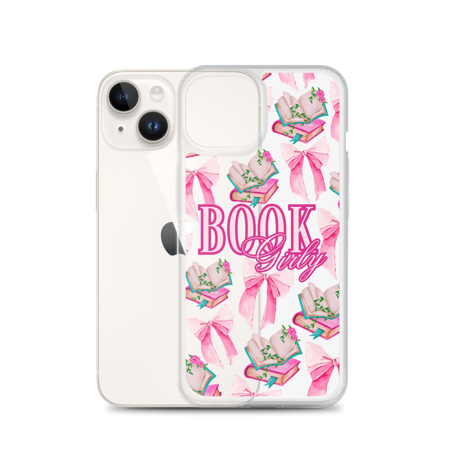 BOOK GIRLY BOWS & BOOKS IPHONE CASE