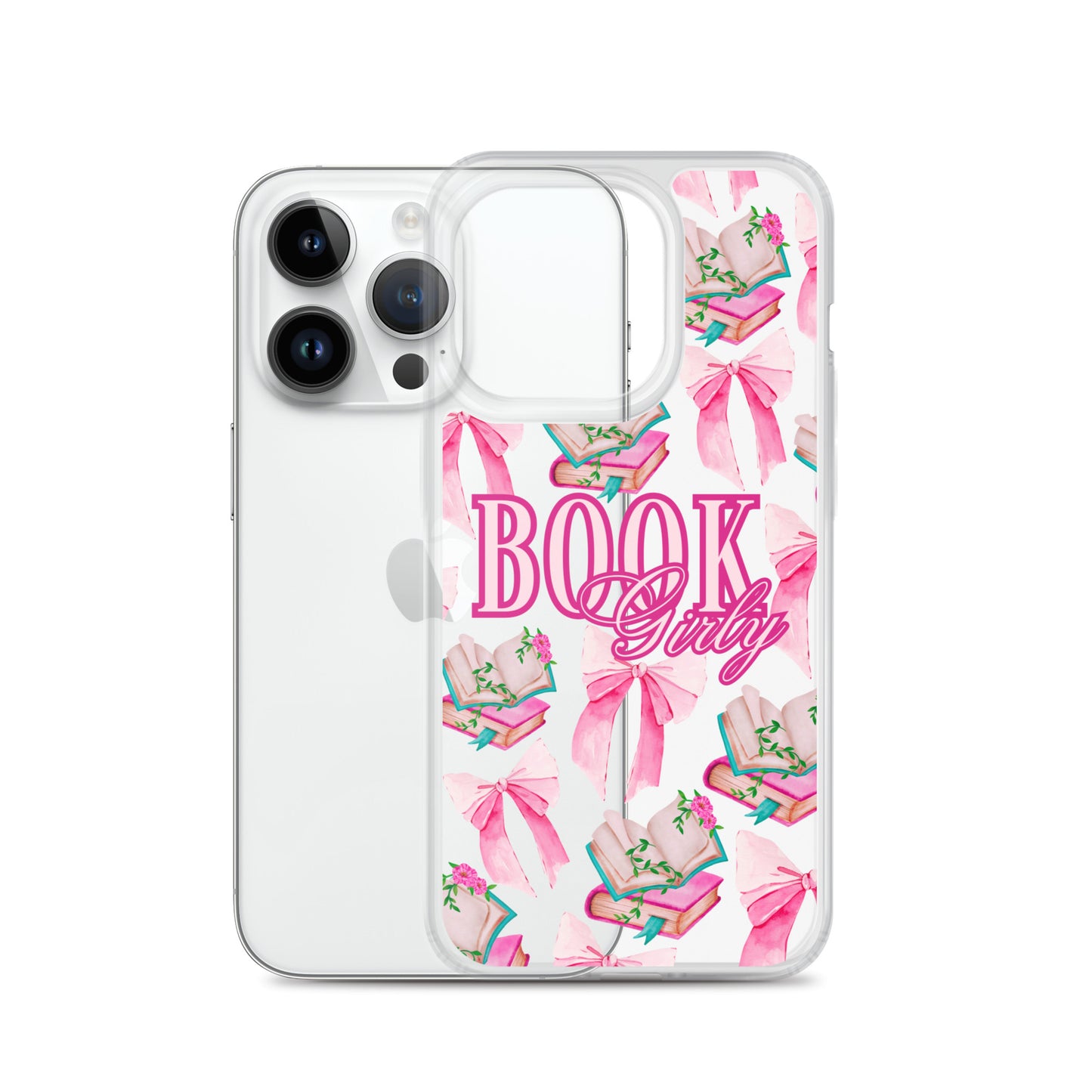 BOOK GIRLY BOWS & BOOKS IPHONE CASE