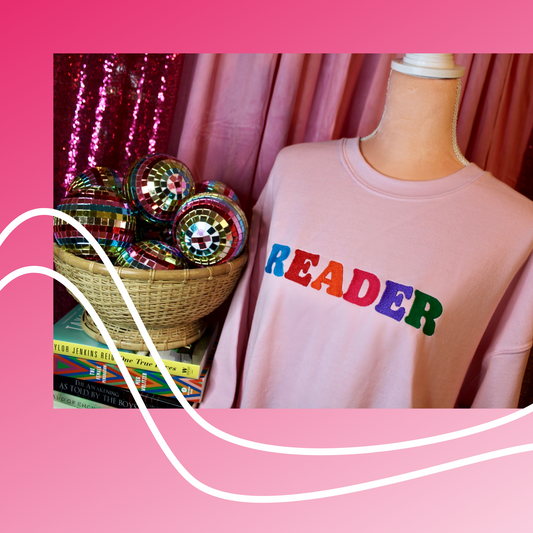 RAINBOW READER EMBROIDERED CREWNECK