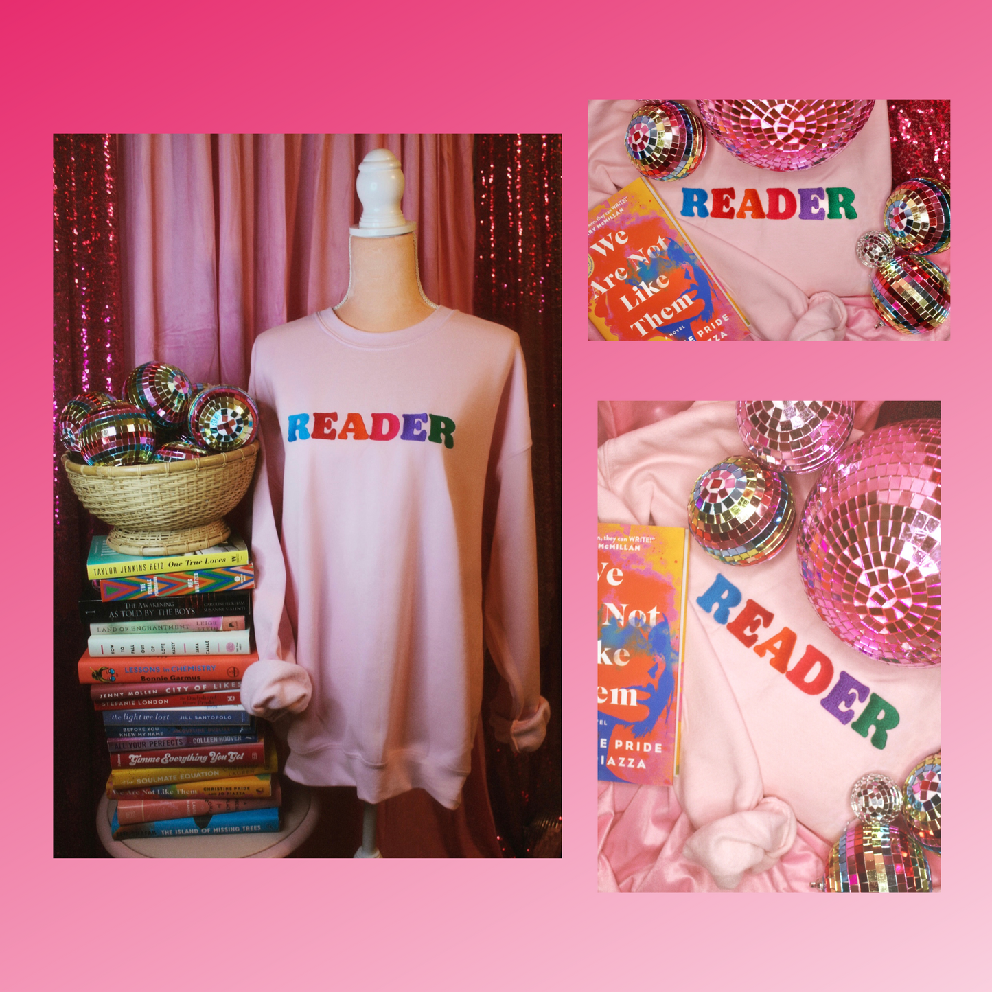 RAINBOW READER EMBROIDERED CREWNECK