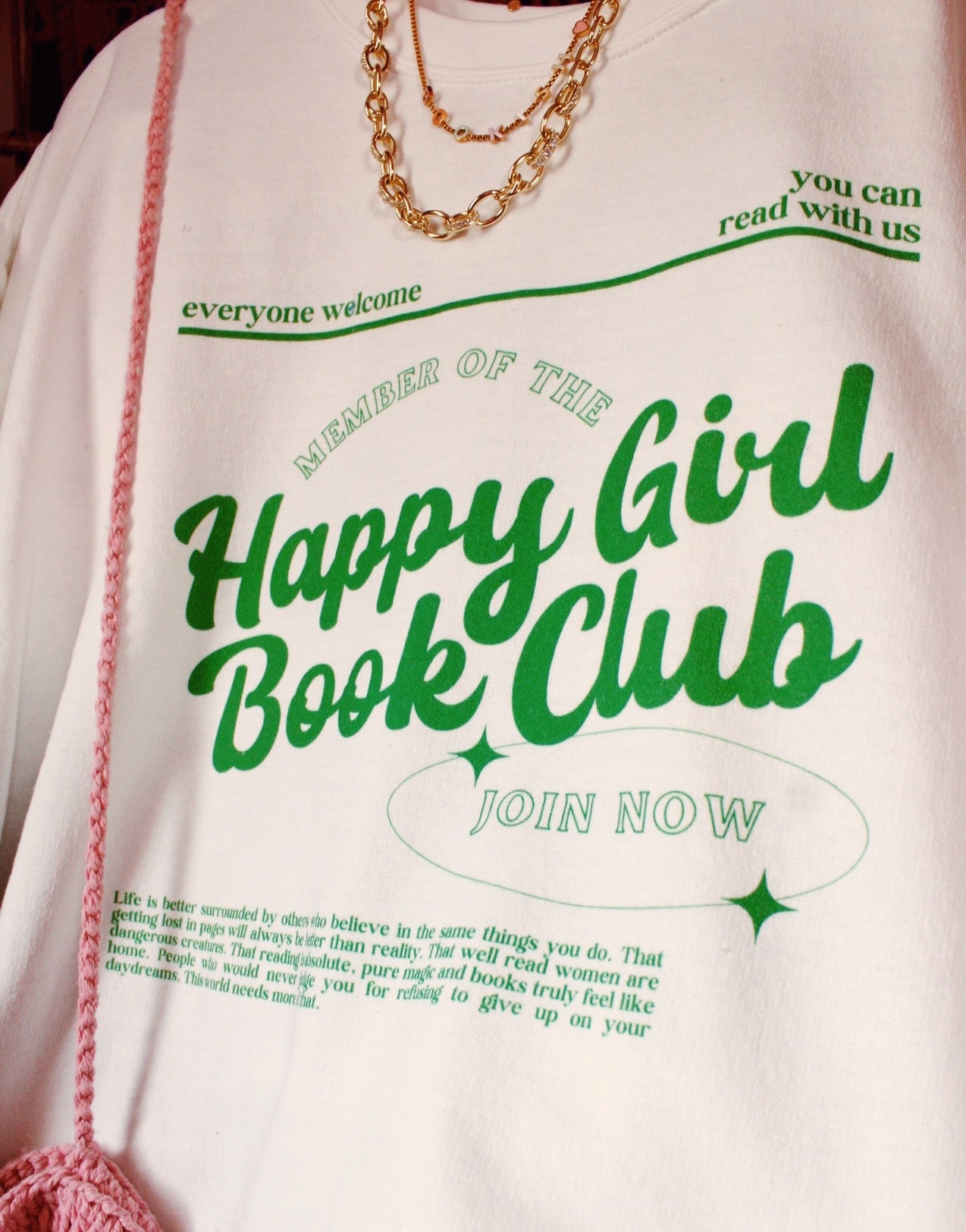 HAPPY GIRL BOOK CLUB CREWNECK