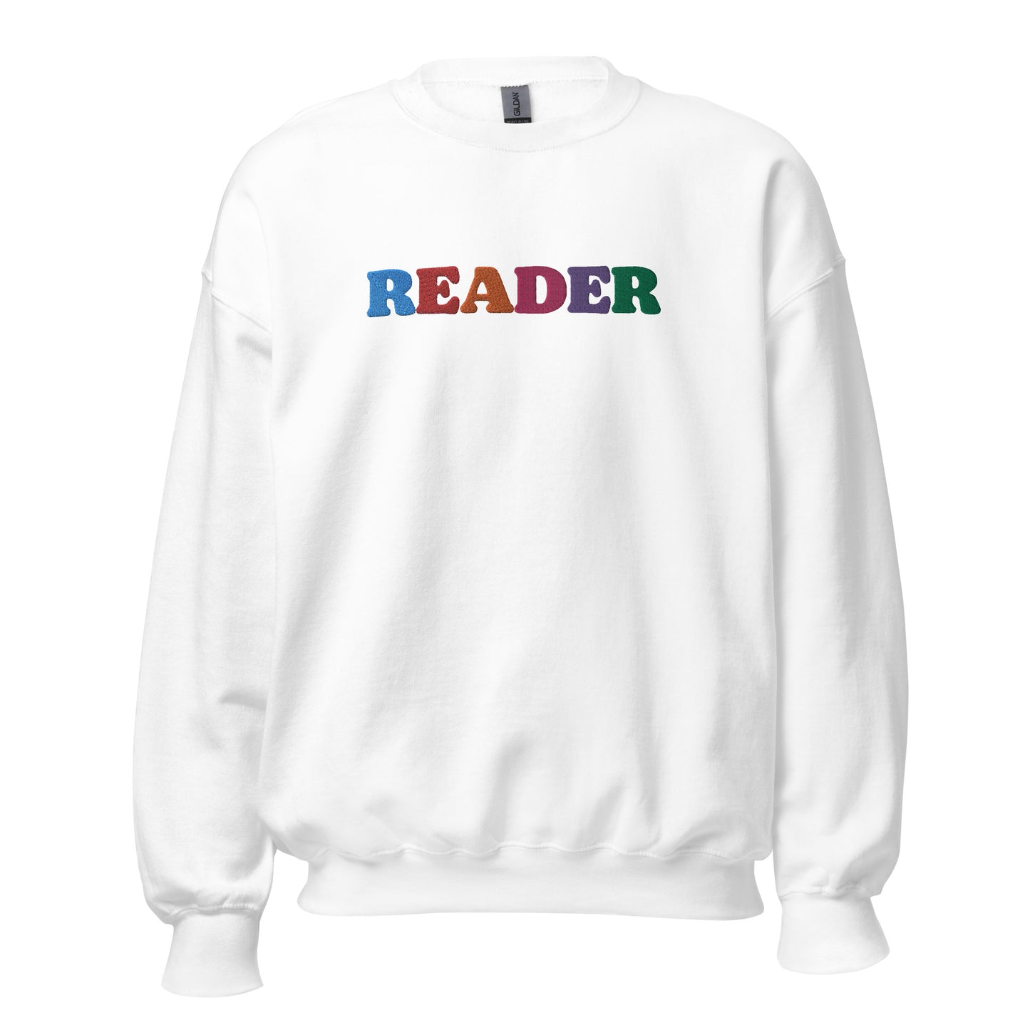 RAINBOW READER EMBROIDERED CREWNECK